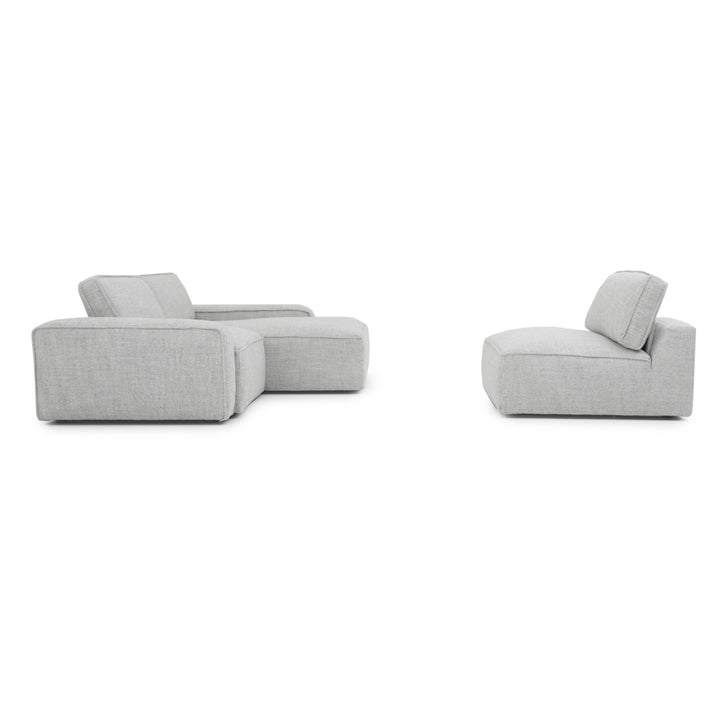 Nash Fabric Modular Set Light Grey