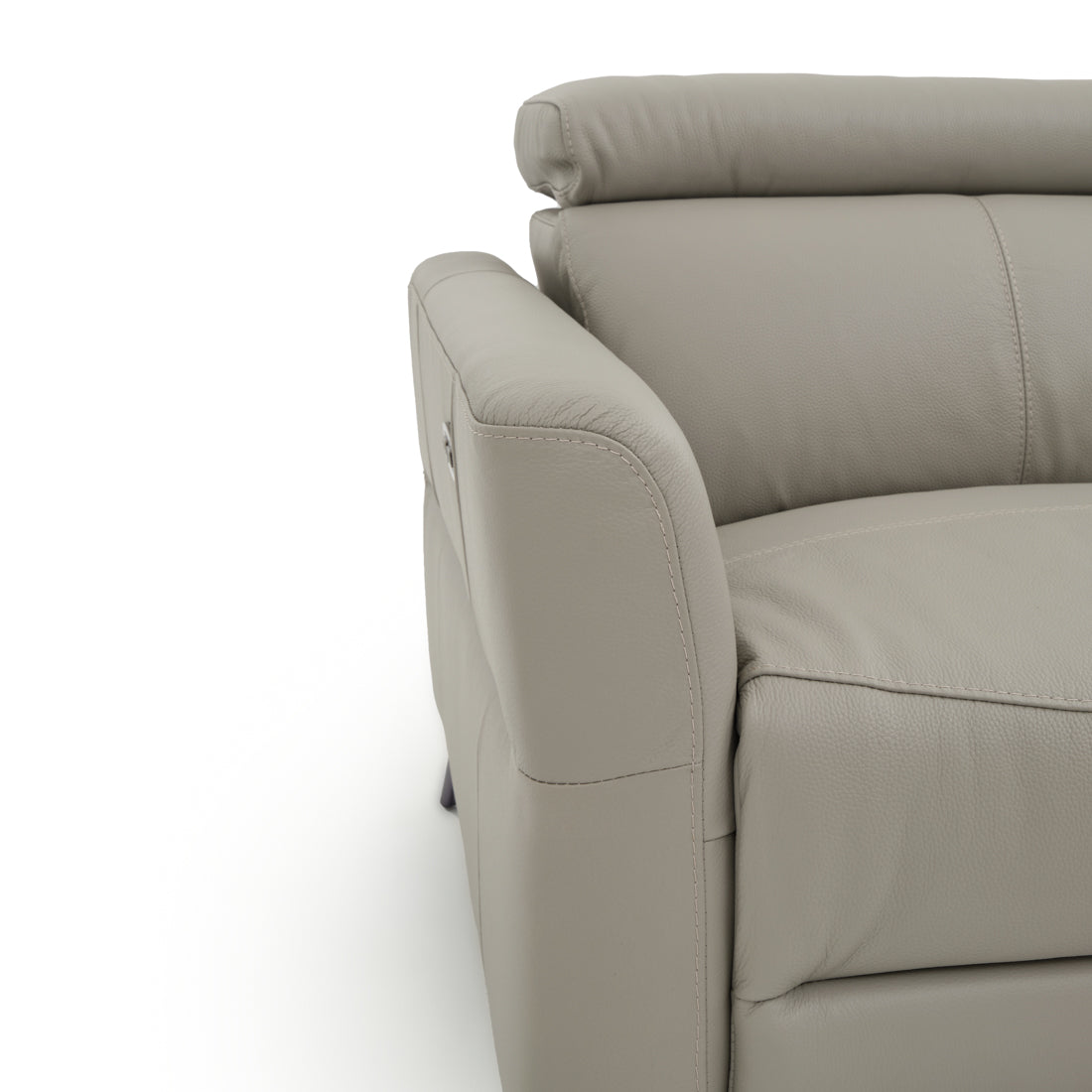 Westlyn Leather Reclining Loveseat Light Grey