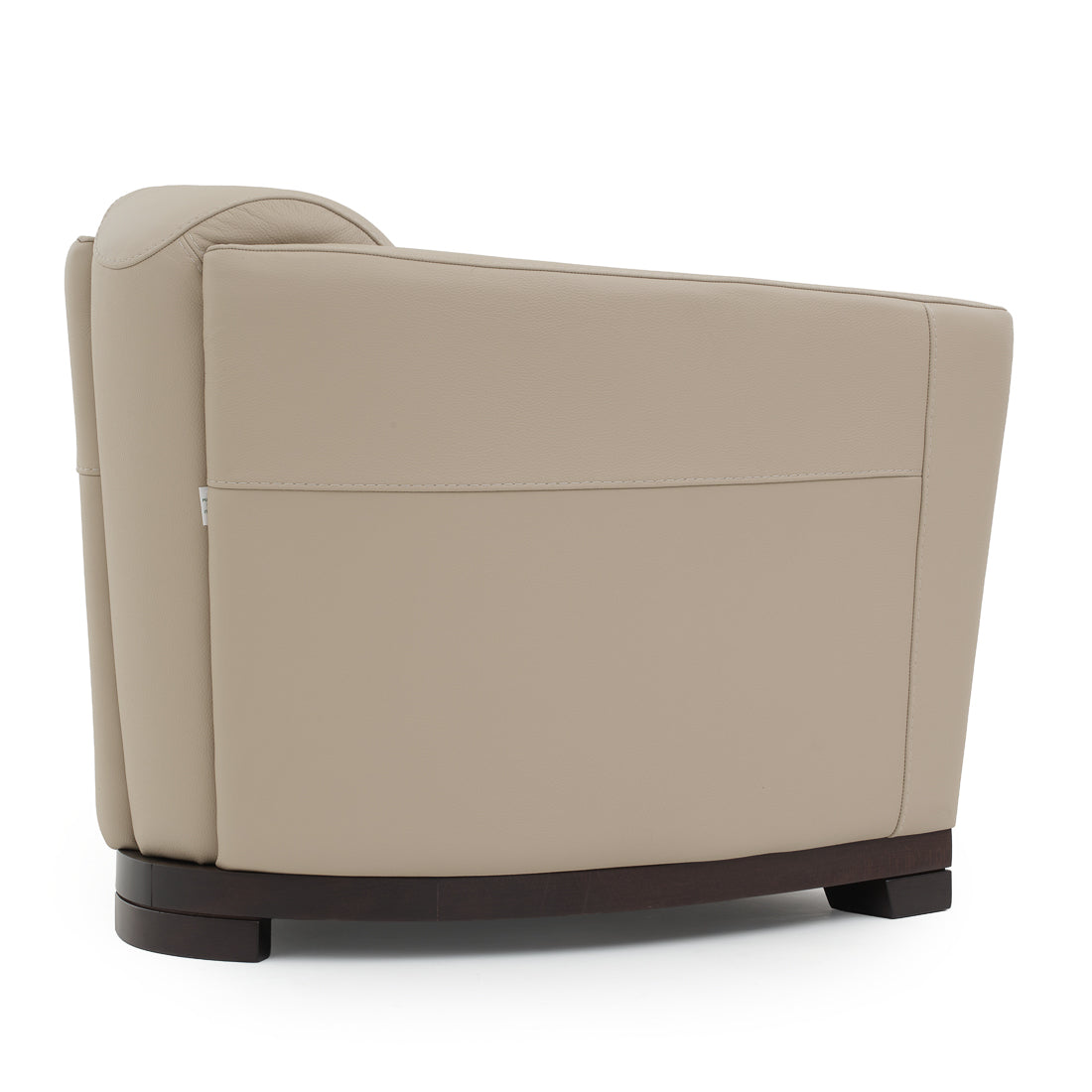Etty Leather Accent Chair Light Brown