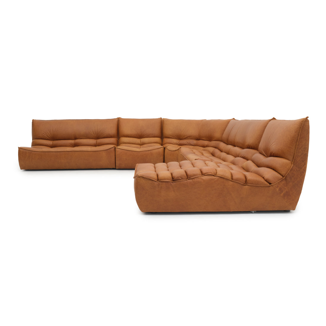 Nesto Leather Modular Set Cognac