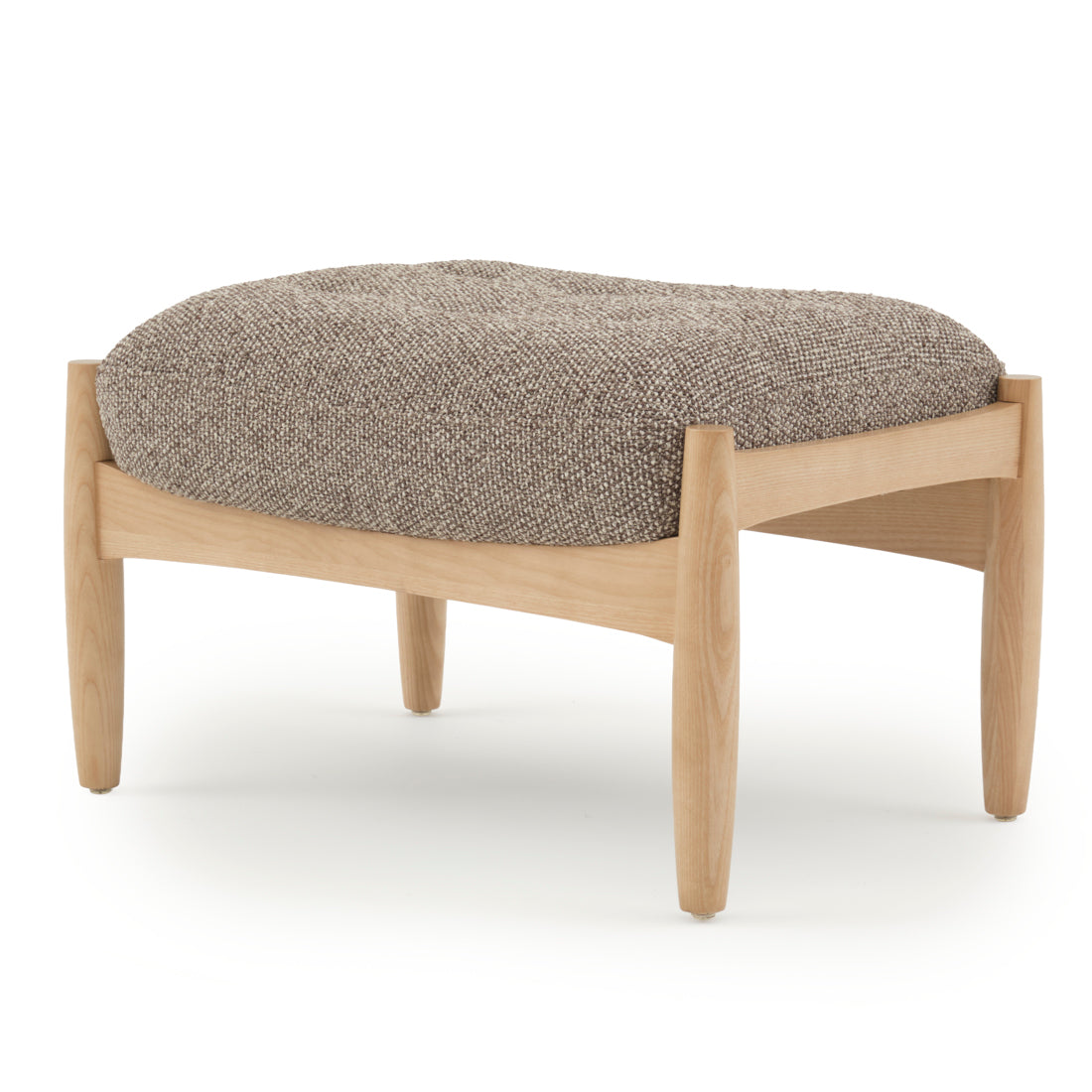 Naranda Fabric Ottoman Dark Brown