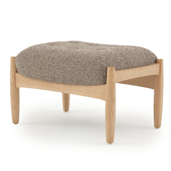 Naranda Fabric Ottoman Dark Brown