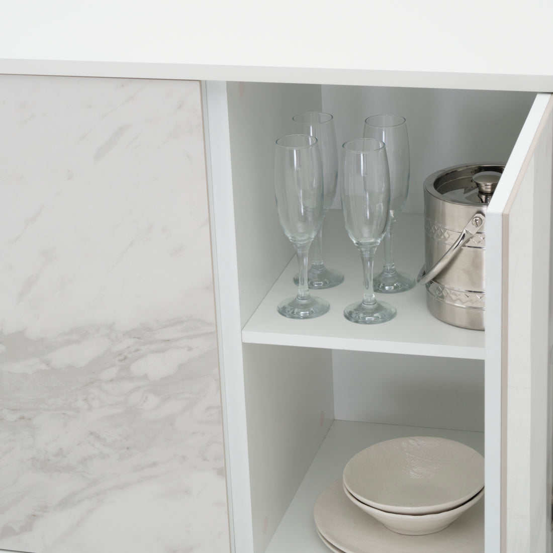 Wimzy Wood Sideboard White