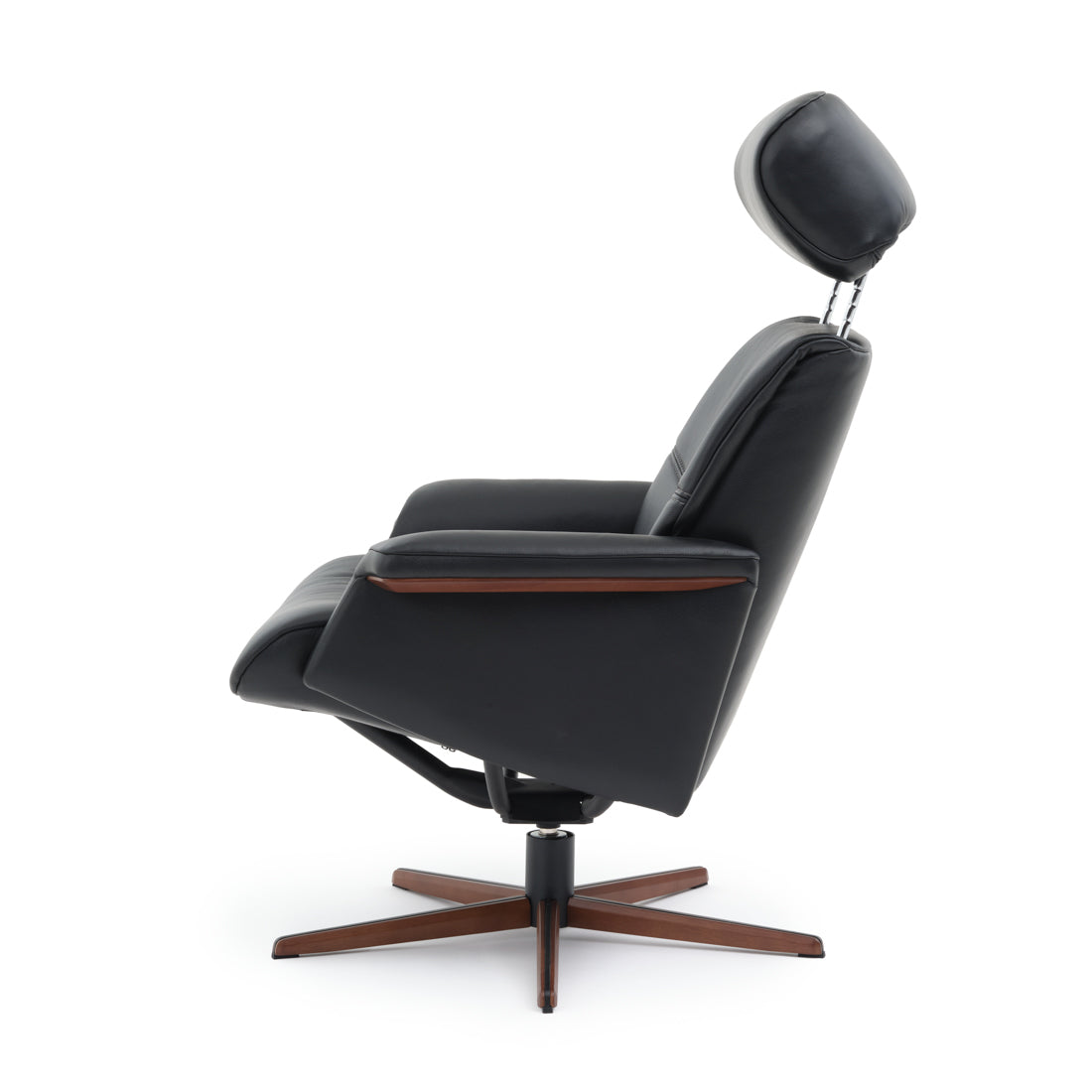 Norris Reclining Chair with Ottoman Black