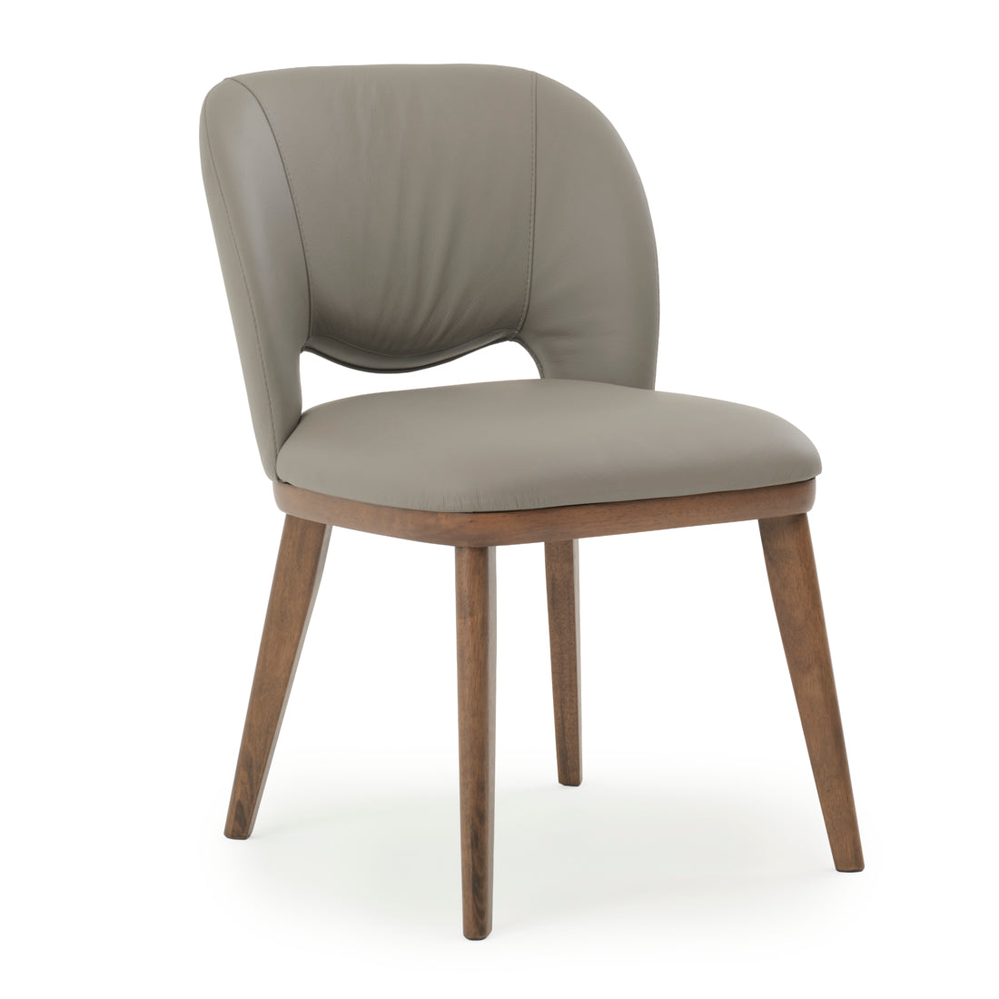 Ewana Leather Chair Dark Grey