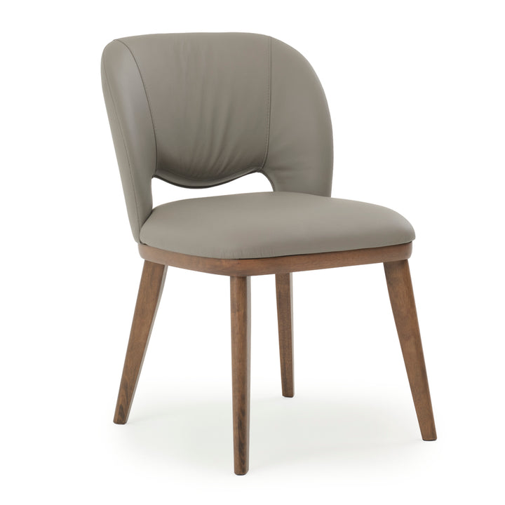 Ewana Leather Chair Dark Grey