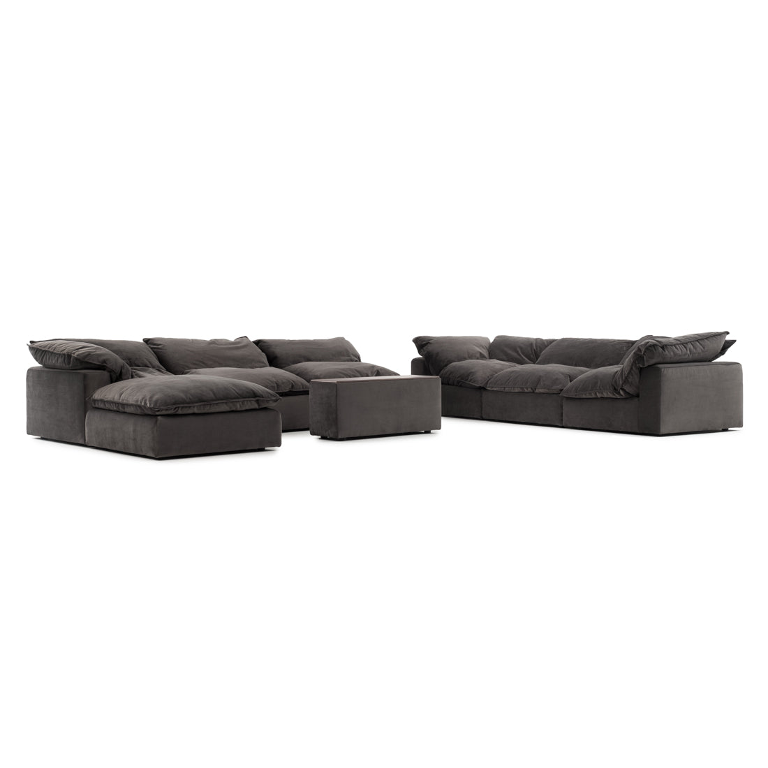 Nuage Fabric Modular Set Dark Grey