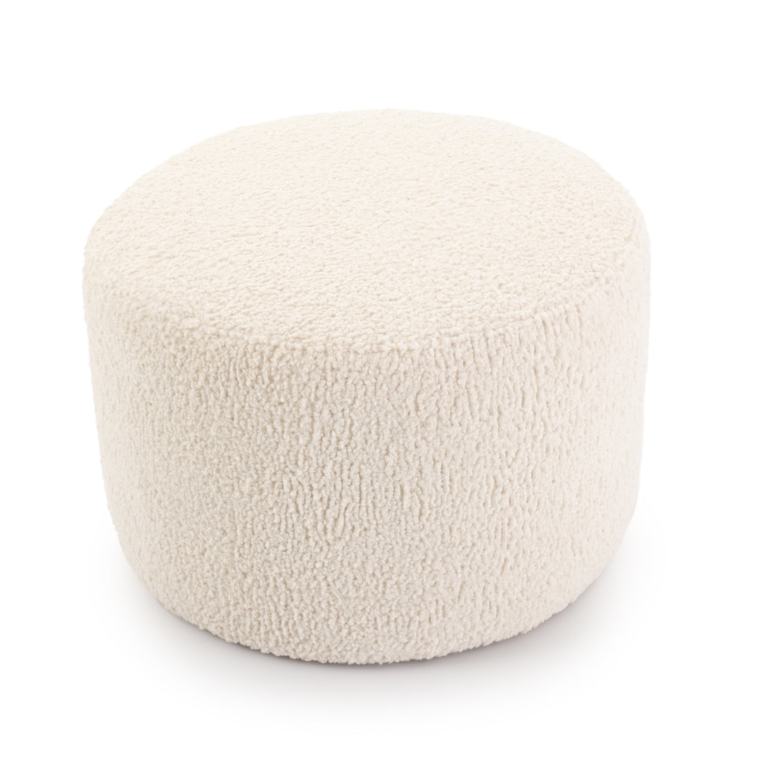 Evella Fabric Ottoman Off White