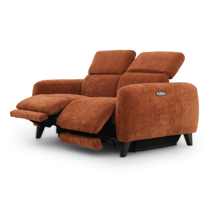 Nilani Fabric Reclining Loveseat Orange