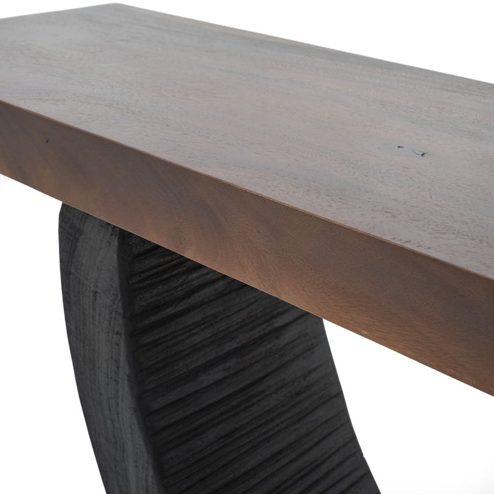 Wintra Wood Console Table Black
