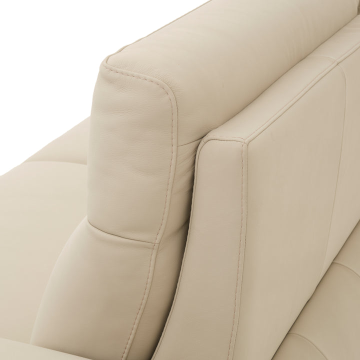 Ellery Leather Reclining Sofa Beige
