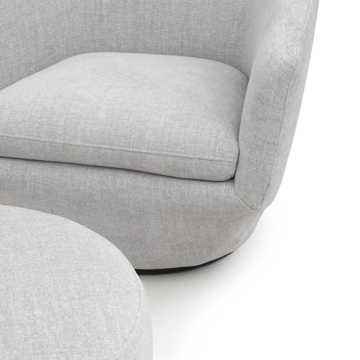 Wyle Swivel Accent Chair Light Grey