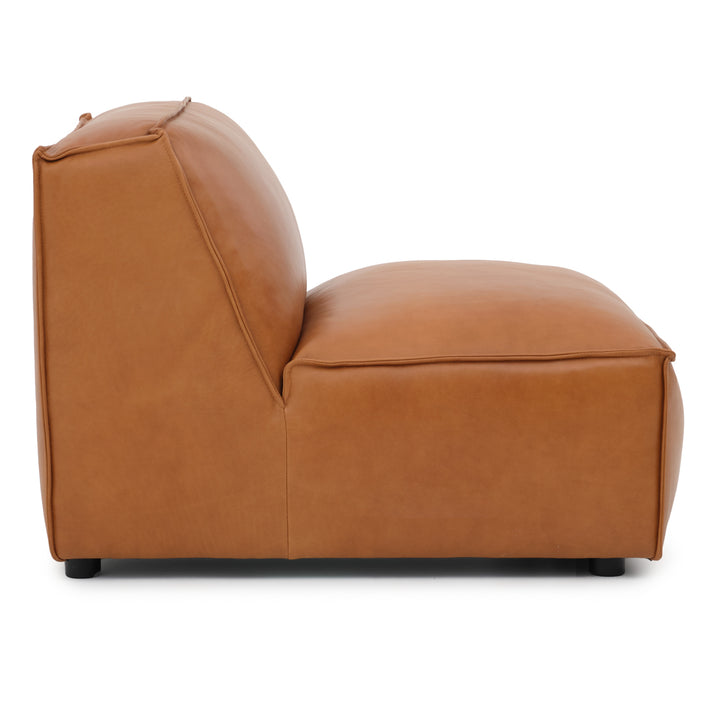 Nook Modular Armless Chair Cognac
