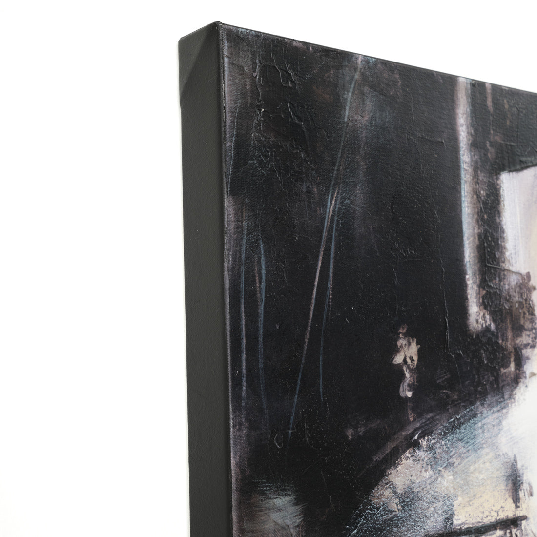 Wasantine Painting on Canvas Black & White