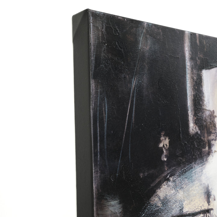 Wasantine Painting on Canvas Black & White
