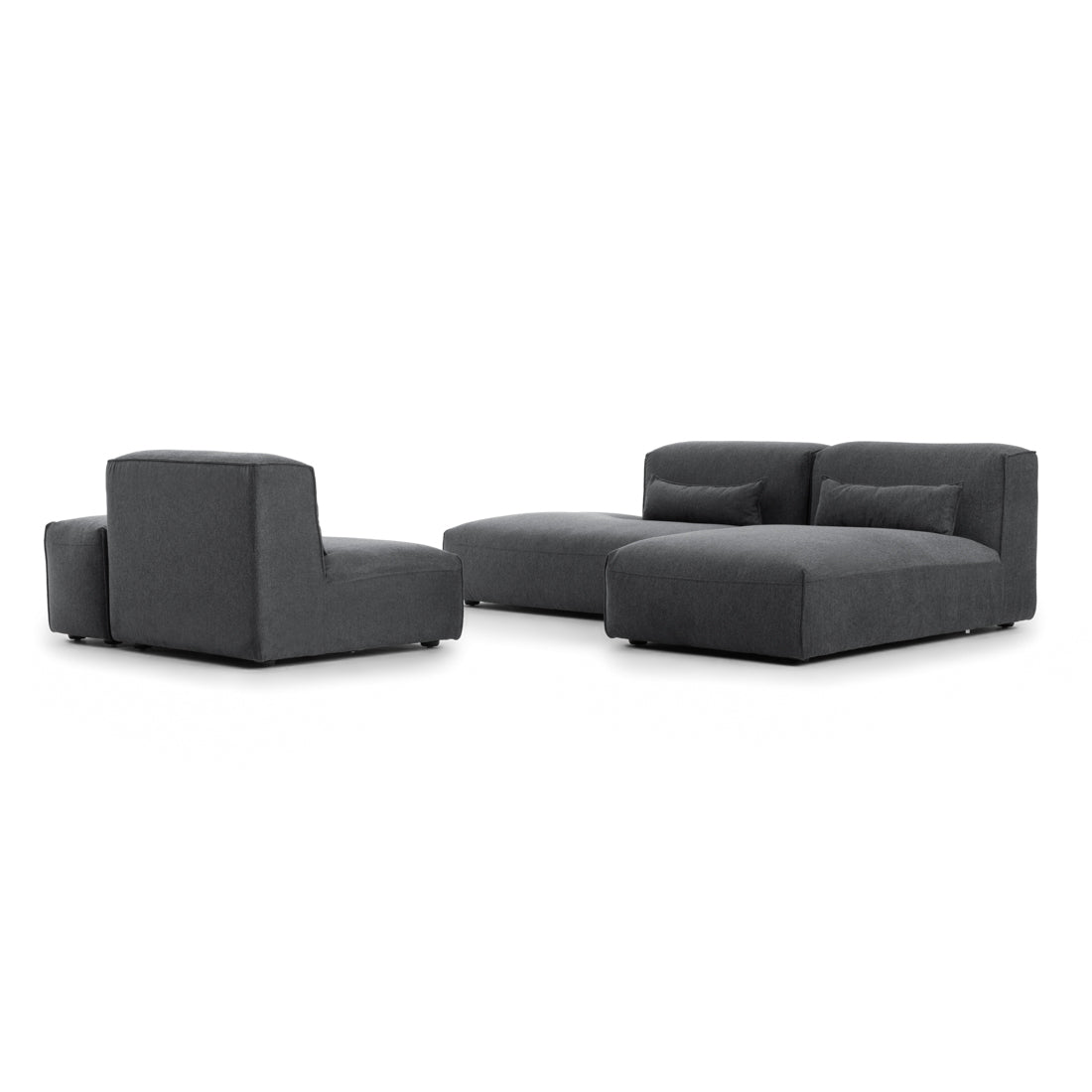 Ellemia Fabric Modular Set Dark Grey