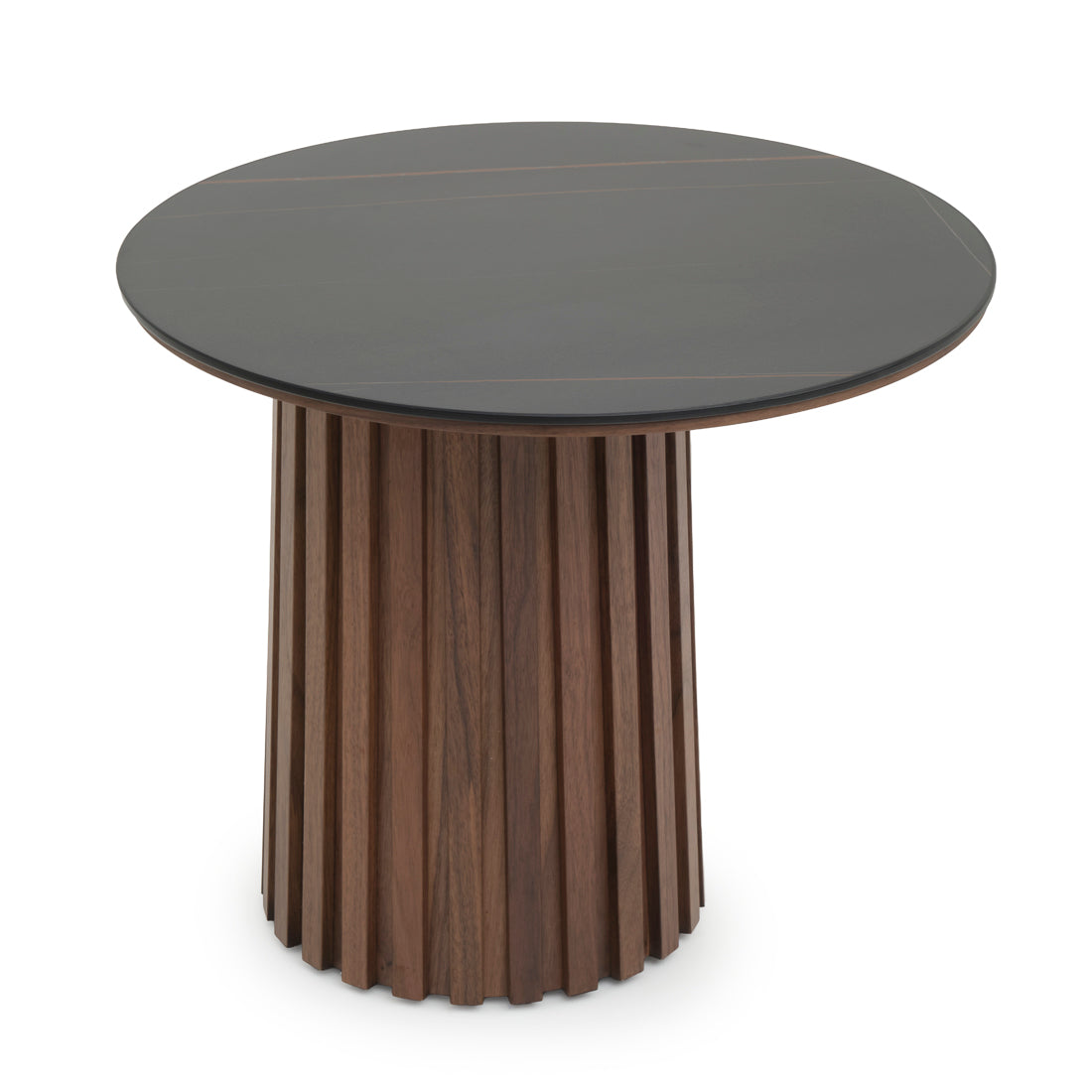 Elzie Ceramic End Table Black