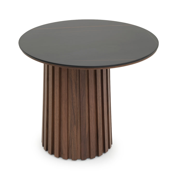 Elzie Ceramic End Table Black