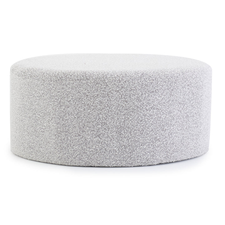 Emondi Fabric Ottoman Light Grey