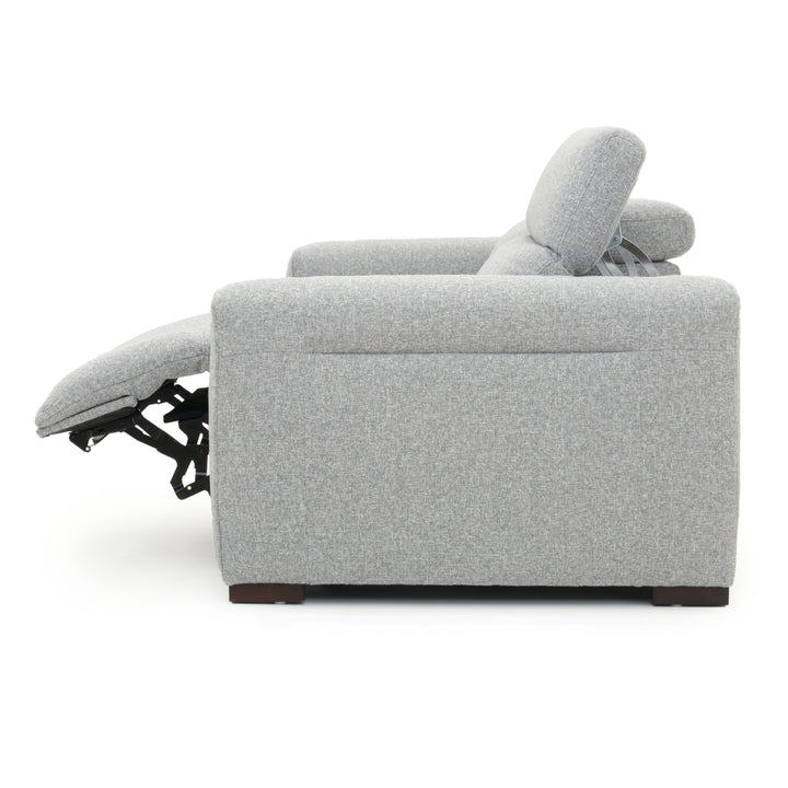 Niguel Fabric Reclining Sofa Light Grey