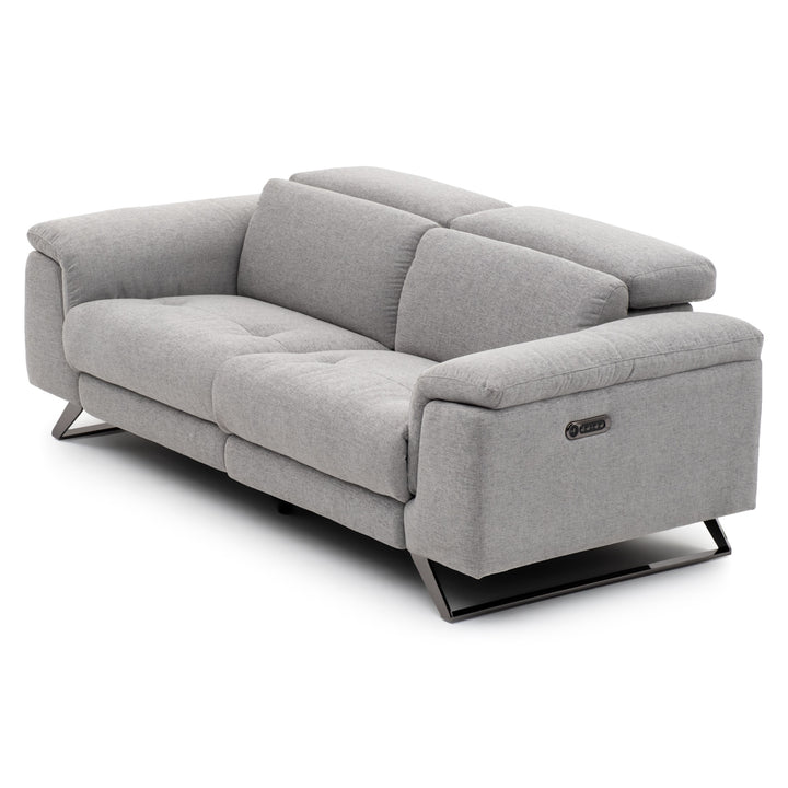 Warren Fabric Reclining Sofa Light Grey