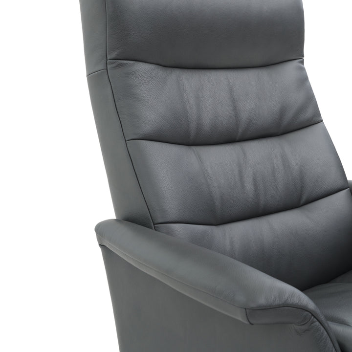 Nell Reclining Chair with Ottoman Dark Grey
