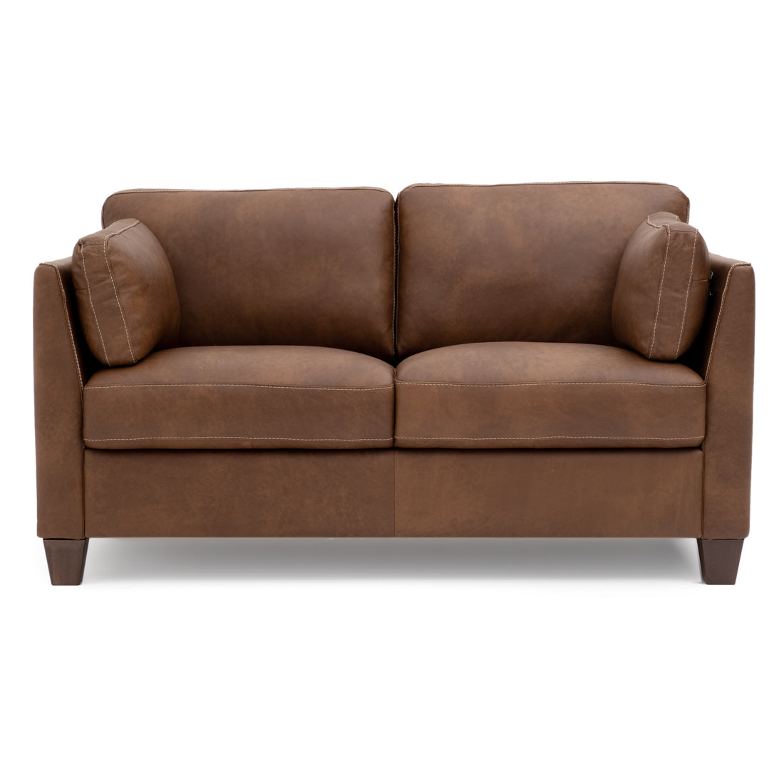 Neal Leather Loveseat Cognac
