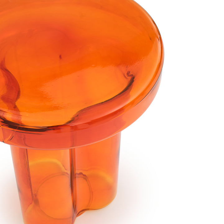 Eira Glass End Table Orange