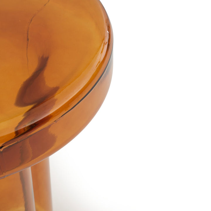 Eira Glass End Table Light Brown