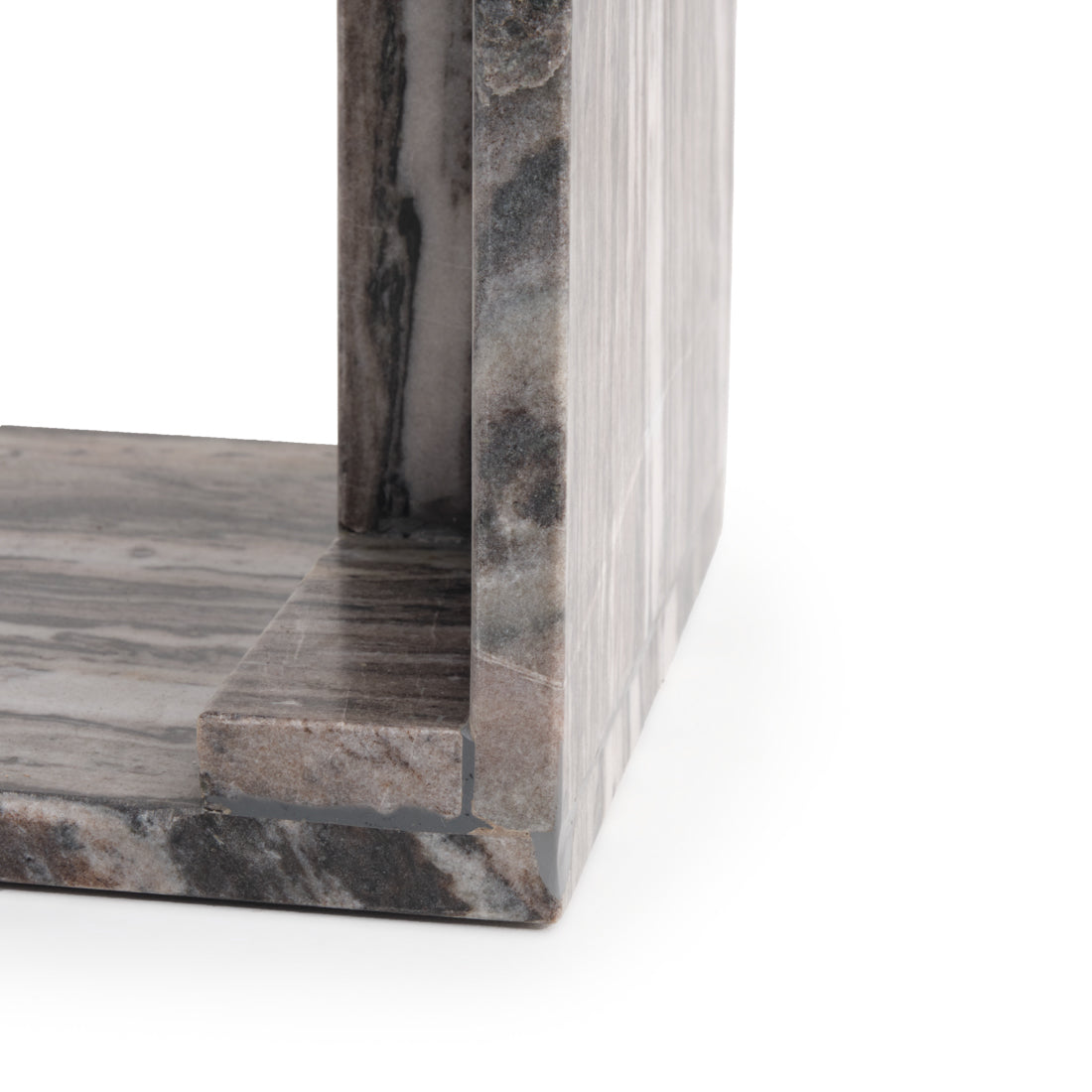 Neville Marble Accent Table Dark Grey