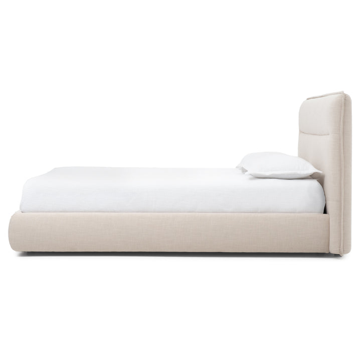 Nylan Fabric King Bed Beige