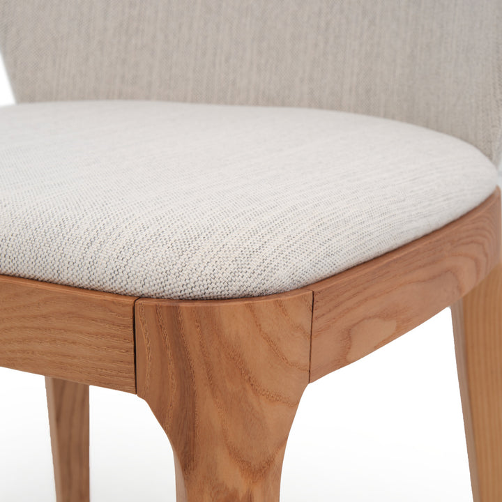 Nelvy Fabric Chair Off White