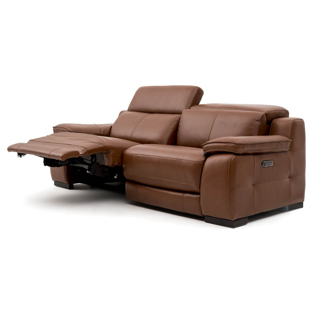 Nova Leather Reclining Sofa Cognac