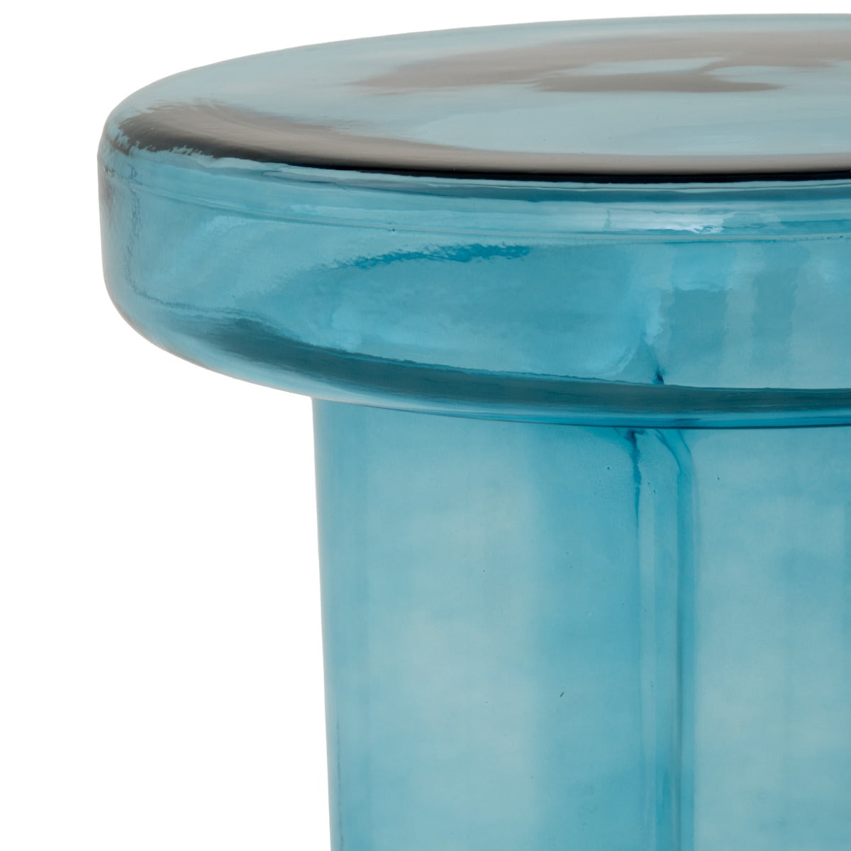 Eira Glass End Table Light Blue