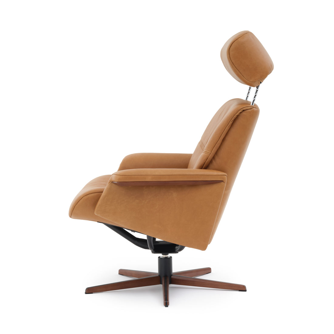 Norris Reclining Chair with Ottoman Cognac