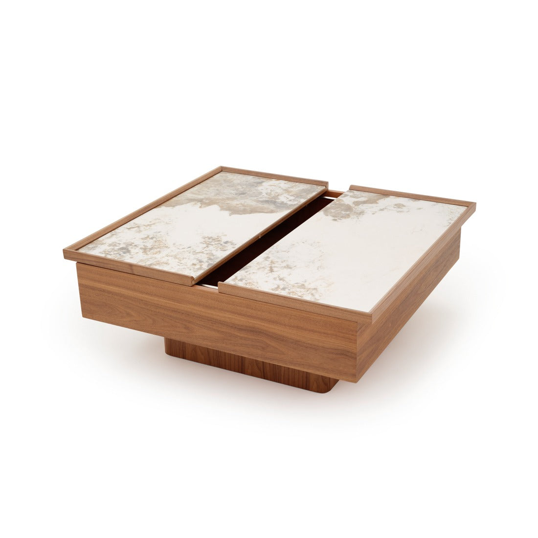 Emoni Coffee Table with Storage Dark Brown