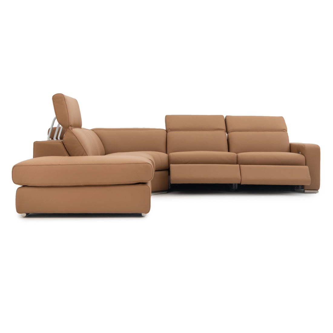 Whitmore Reclining Sectional Sofa Cognac