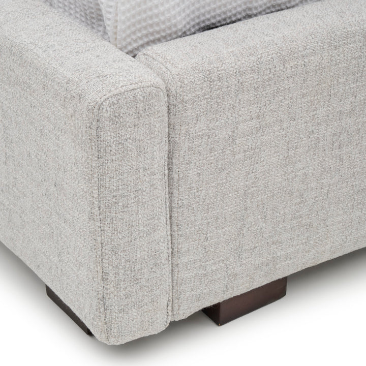 Elisha Fabric King Bed Light Grey