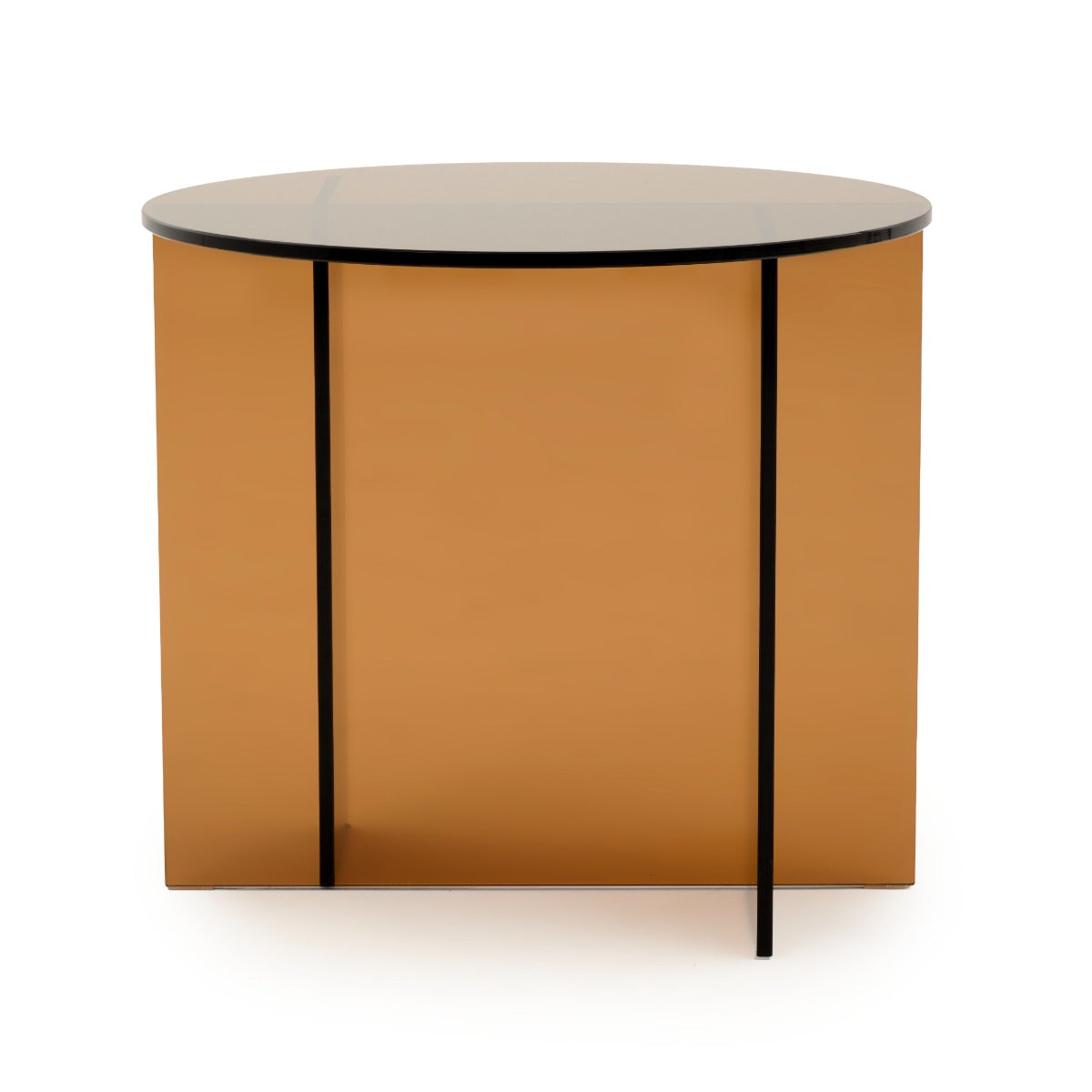 Eirata Glass End Table Light Brown