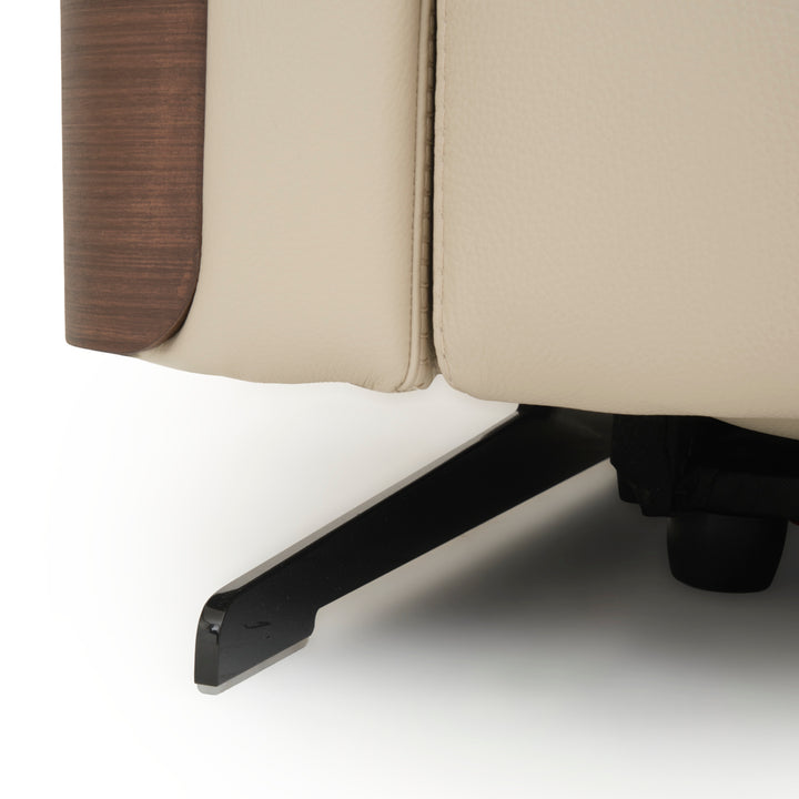 Walida Leather Reclining Loveseat Beige