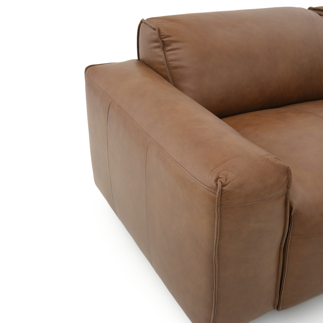 Nessa Leather Modular Set Dark Brown
