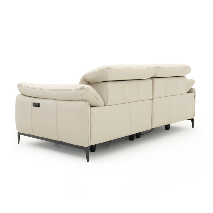 Wakely Leather Reclining Loveseat Beige