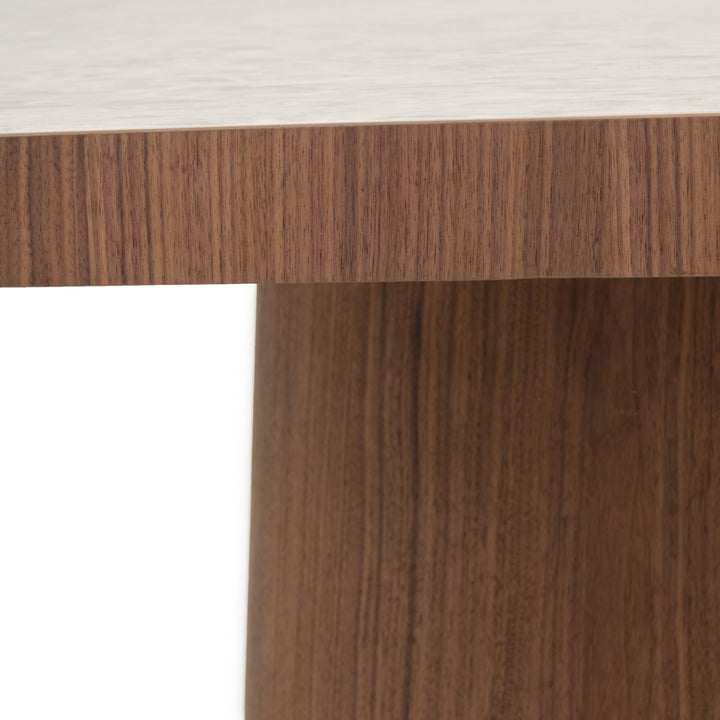 Evana Ceramic Dining Table Dark Brown