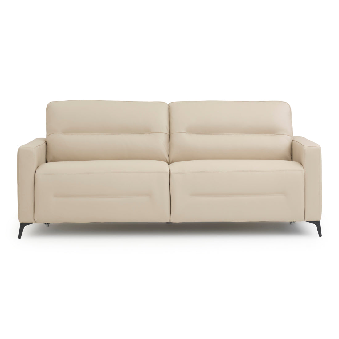 Elati Leather Queen Sofa-Bed Beige