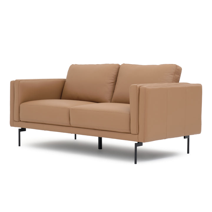Everly Leather Loveseat Cognac
