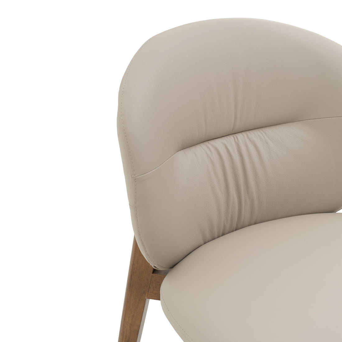 Nirosa Leather Chair Light Grey