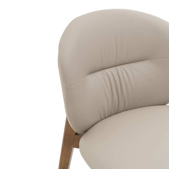 Nirosa Leather Chair Light Grey
