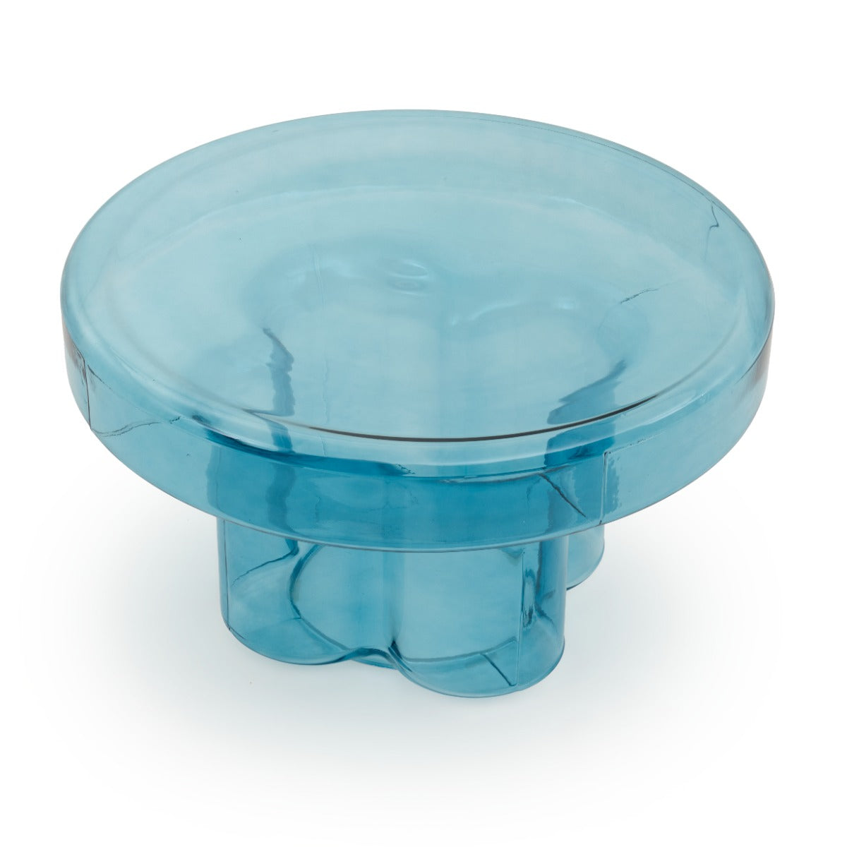 Eira Glass Coffee Table Light Blue