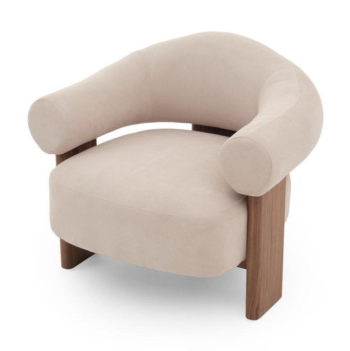 Emily Fabric Accent Chair Beige
