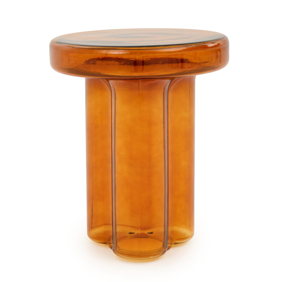 Eira Glass End Table Light Brown